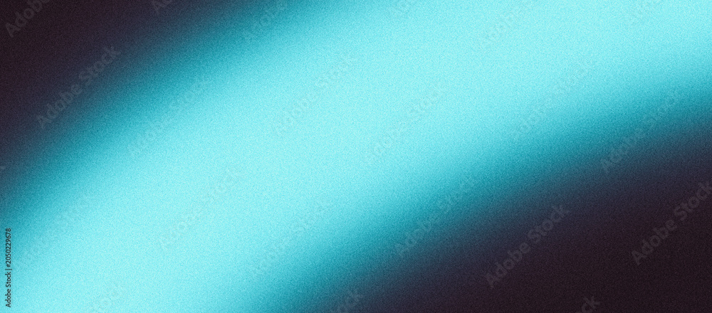 Fototapeta premium A teal and black gradient abstract light creates a soft retro Grainy and noise surface pattern for a textured modern wallpaper design.