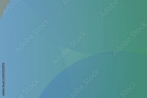 Schilderij op canvas Smooth gradient blue-green abstract wave transition overlapping layers gradient