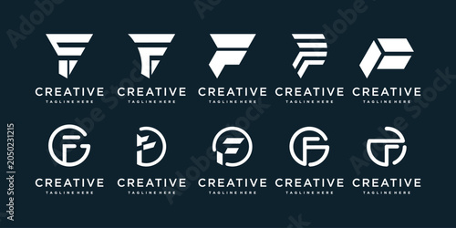 Letter F design idea with modern creative concept