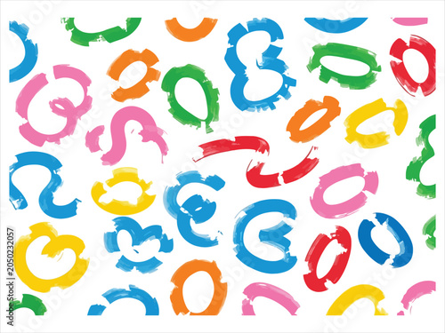 Colorful brushstroke swirls pattern abstract artistic background