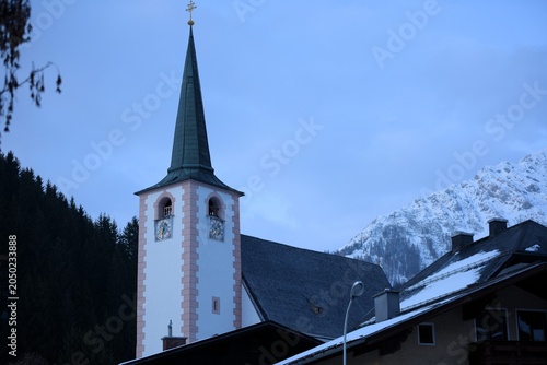 Alpine villages in winter