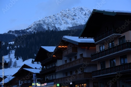 Alpine villages in winter