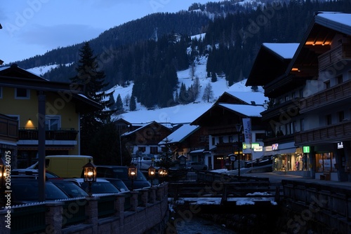 Alpine villages in winter