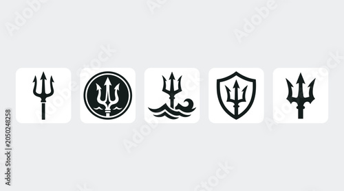 Set of Trident Weapon Icons