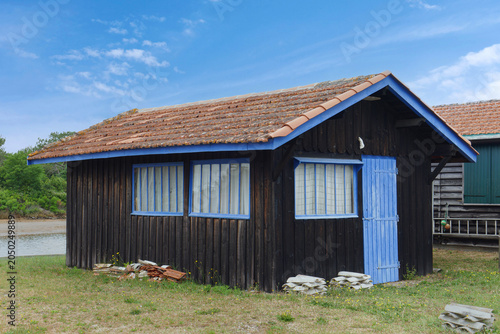 cabane ostréicole au port de la Hume, Gujan-Mestras, bassin d'Arcachon	
