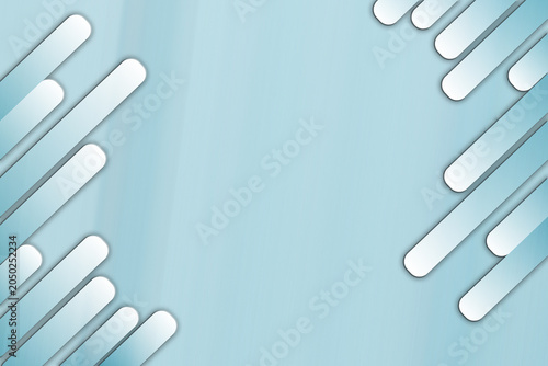 Abstract background with diagonal rounded stripes in light blue gradient