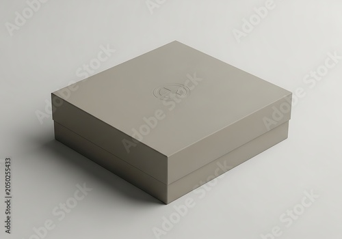 Minimalist Beige Matte Square Box Sleek Geometric Industrial Design