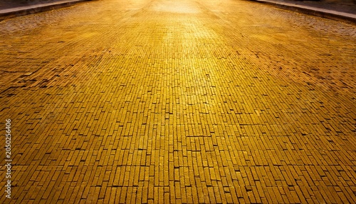 background texture of a yellow brick road leading into the distance