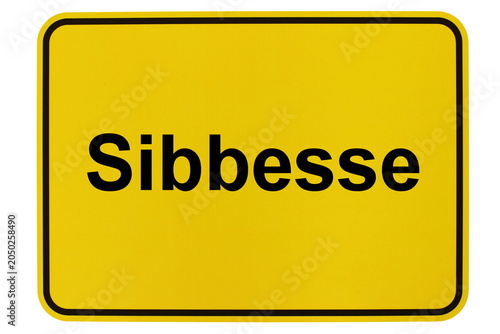Illustration eines Ortsschildes der Gemeinde Sibbesse in Niedersachsen	