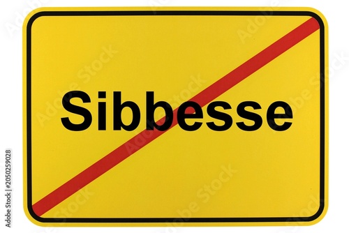 Illustration eines Ortsschildes der Gemeinde Sibbesse in Niedersachsen	