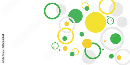 Foto yellow and green circle banner background