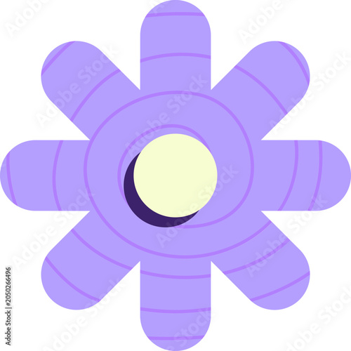 purple flower on white background