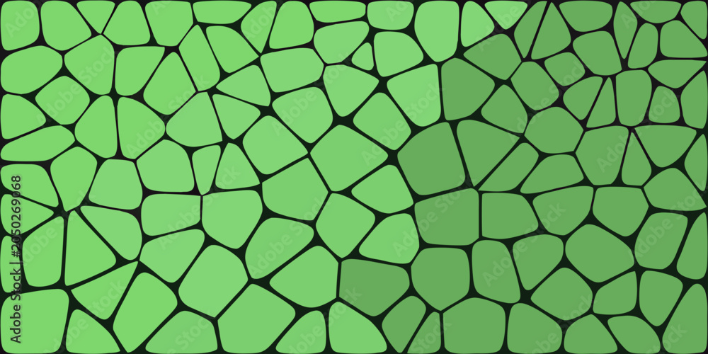 Obraz premium Green organic mosaic pattern a repeating vector tile design