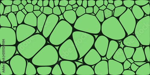Canvas-taulu Green organic mosaic pattern a seamless vector illustration with irregular shape