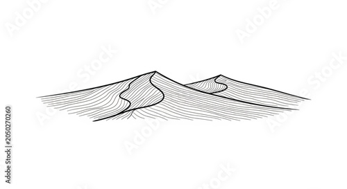 Photos Dunes landscape sand hills formation.
