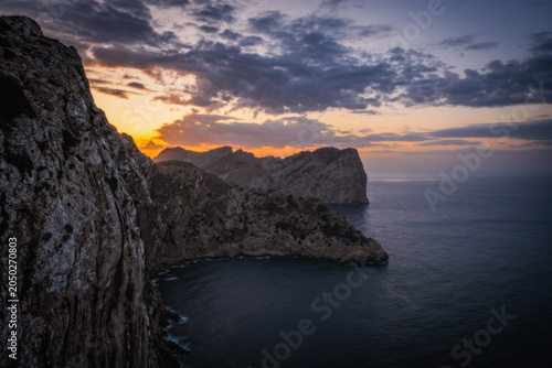 Tableau sur toile Cap de Formentor at sunset