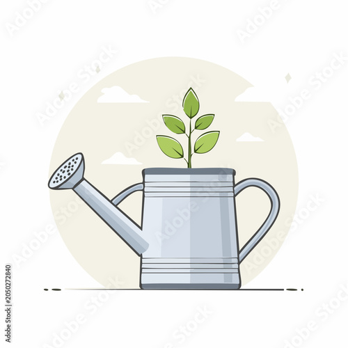 Watering Can with Sprout