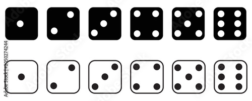 Photos Game dice set isolated on transparent background