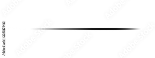 Obraz na płótnie Black horizontal line with varying thickness