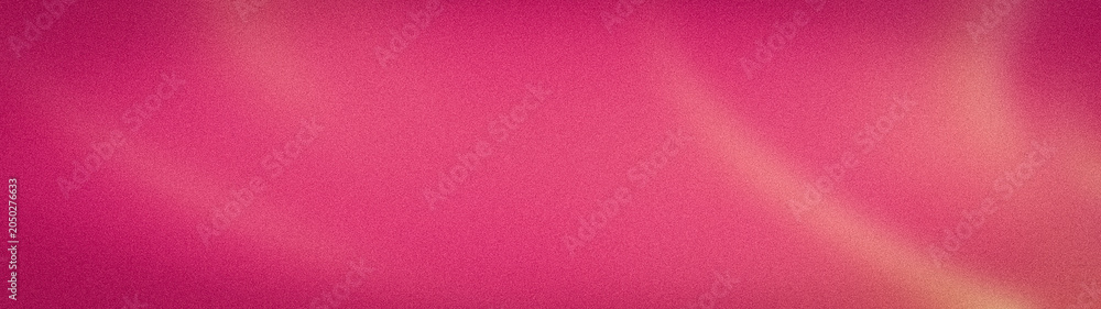 Fototapeta premium Vibrant wide abstract background with grainy texture in pink magenta and gold hues