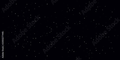 Принти на полотні Starry night sky illustration with scattered white points on black