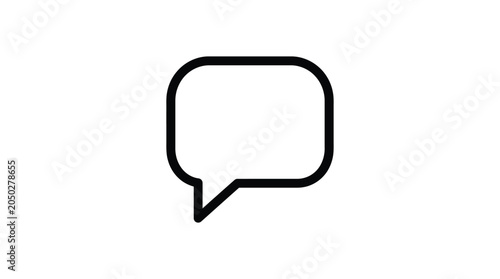 Foto Speech bubble silhouette on a white background