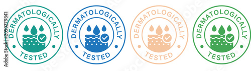 Dermatologically Tested Stamp Set for Skincare and Cosmetic Products