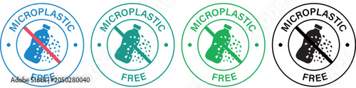 Photos Microplastic Free Badge Set for Eco-Friendly Product Labeling