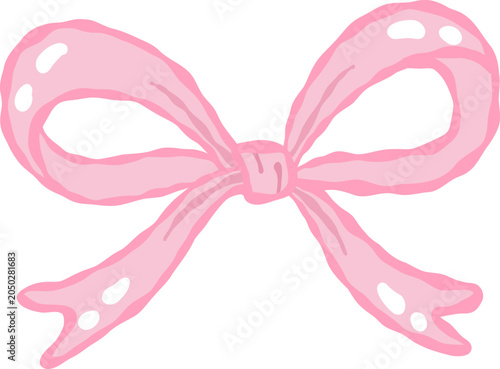 cute fashion bow tie ribbon accessories vector cartoon illustration