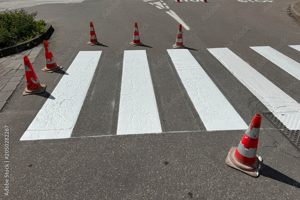 Fototapeta premium strisce pedonali città