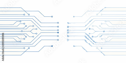 Foto Circuit board lines a vector illustration on a white background