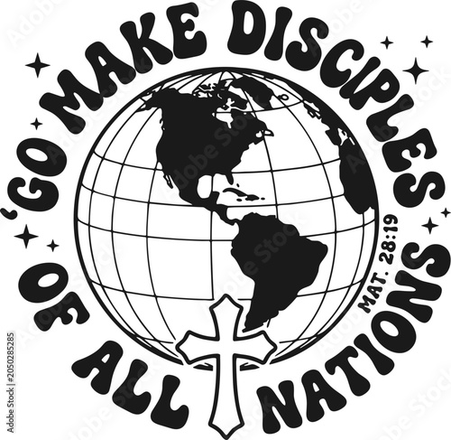 Schilderij op canvas Go Make Disciples Of All Nations Svg, Matthew 28:19 Svg