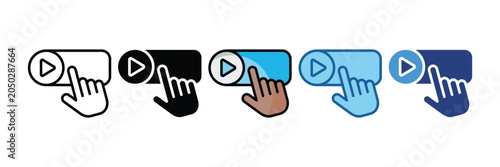 Tableau sur toile Subscribe  Icon Set Multiple Style Collection