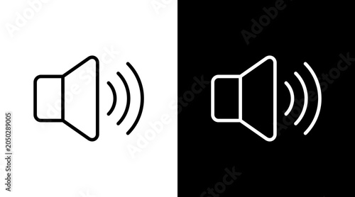 Sound  White Icon Set Design