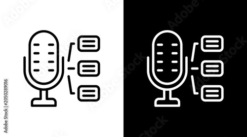 Podcast Network  White Icon Set Design