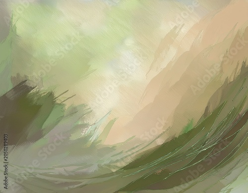 light brown green olive sage beige abstract watercolor art background for design generative ai