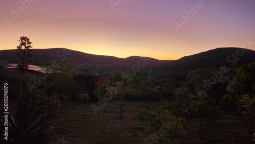 A beautiful sunset over the mountains of Minas Gerais.