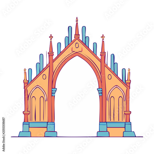 Gothic Archway Illustration