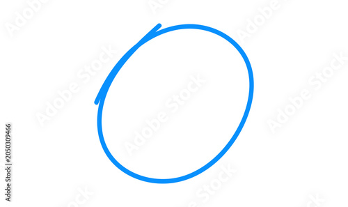 Tableau sur toile hand drawn circle, blue circle, circle sketch, ink circle, graphic element