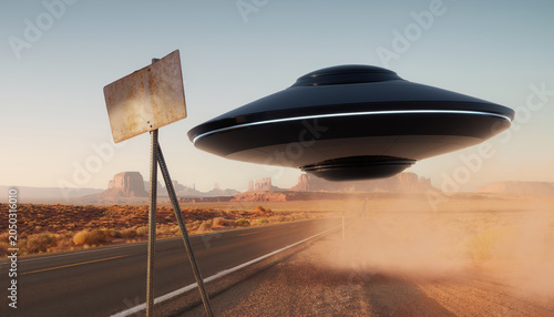 UFO flying Generated image