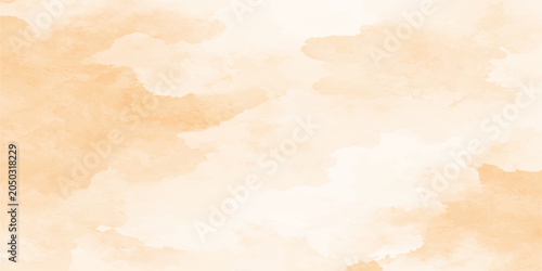 Obraz na płótnie Abstract watercolor wash in warm peach and cream hues, evoking a gentle and organic texture, perfect for backgrounds and creative designs