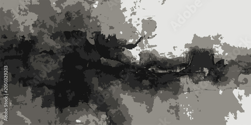 Tableau sur toile An abstract grunge vector illustration featuring a vintage black ink paint splas