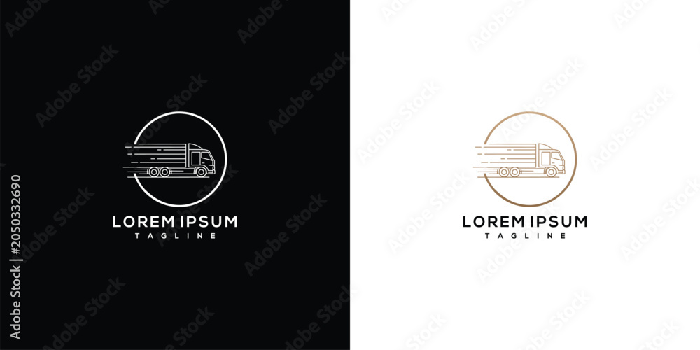 Fototapeta premium Modern Train Logo Design Template