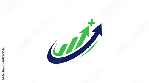 Business Growth Arrow Chart Logo