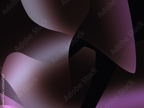 Abstract fractal shape background with glowing lines