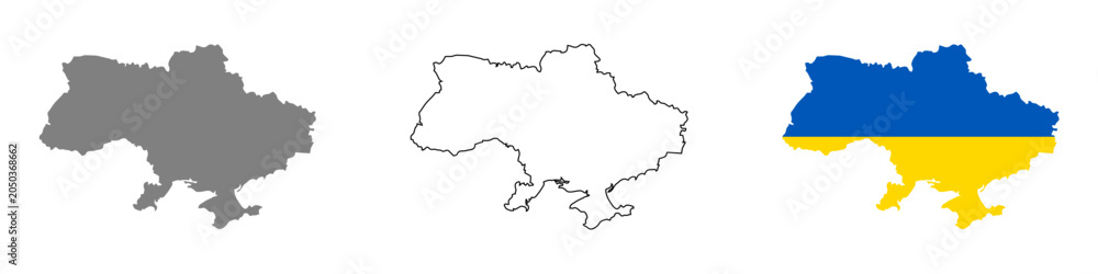 Obraz premium Vector illustration of a map of Ukraine.