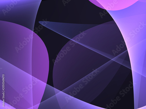 Abstract fractal shape background with glowing lines