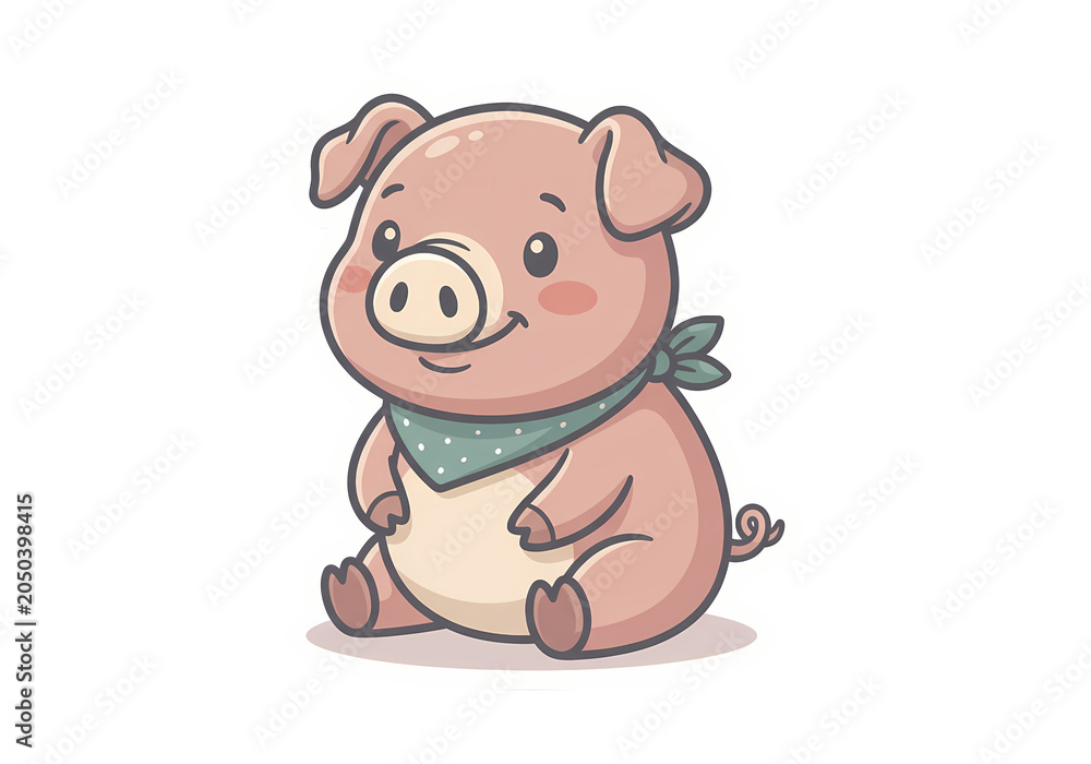 Obraz premium pig cartoon character