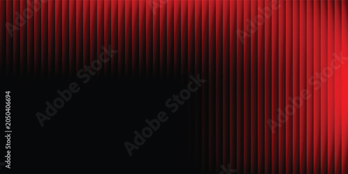Bilde på lerret Abstract black and red geometric background with vertical parallel stripe bars and fading gradient shadow effect for presentation banner