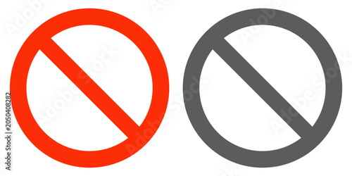 red circle sign for prohibition, stop, danger. stop sign	